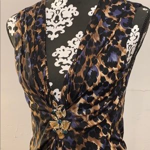 Blumarine leopard print top